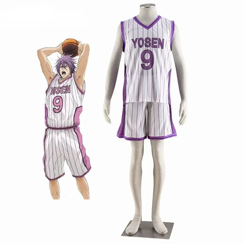 

Баскетбольный мяч Куроко для взрослых, Муасакибара, Ацуши No 9, трикотажный костюм для косплея, если 3