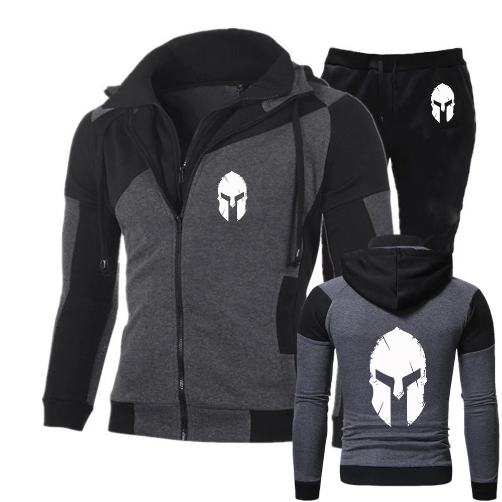 

Spartan logo new men's slant zippers suit is suitable for both spring and autumn and is also suitable activities hoodies