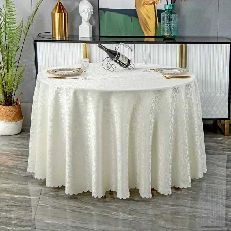 

European Style Hotel Wedding restaurant simple cloth big Wedding banquet circle v-tablecloth gray22