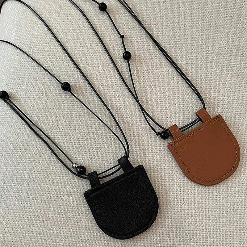 Versatile Mini Crescent Bag Adjustable Necklace For Women Girls Fashion Personalized Small Bag Pendant Sweater Chain Gifts