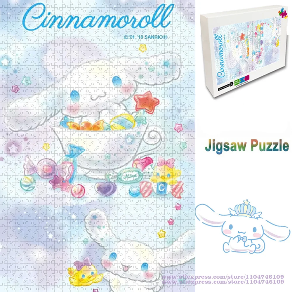 

Sanrio Cinnamoroll Puzzle Jigsaw 108/200/300/500/1000/1500Pcs Intelligence Puzzles Kawaii Character Puzzles for Kids & Adults