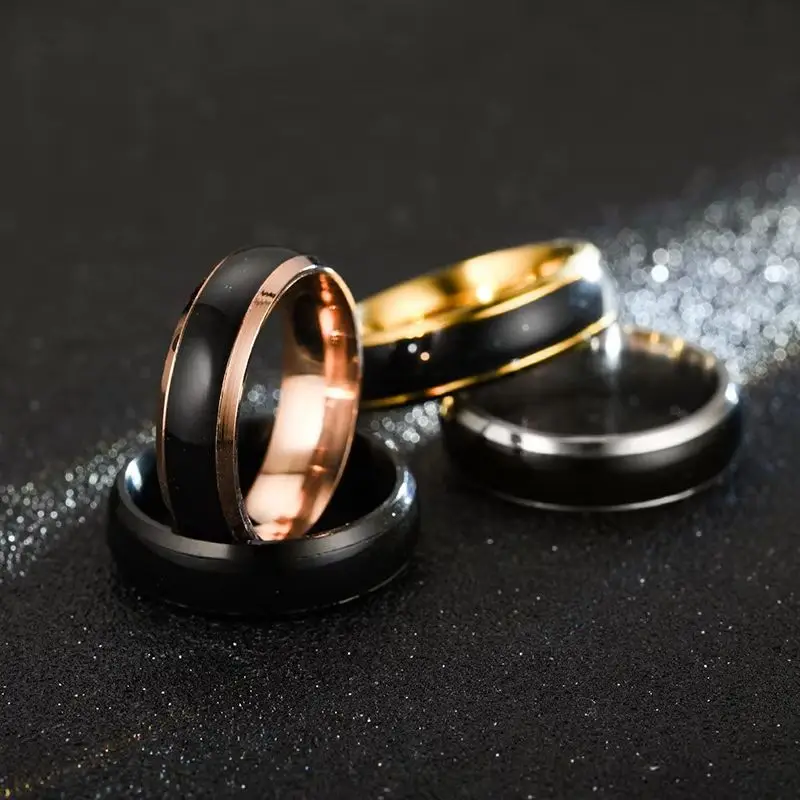 

Temperature-Sensitive Seven-Color Glaze Couple Rings for Women Color-Changing Anniversary Jewelry Valentine Gift Size 6-12