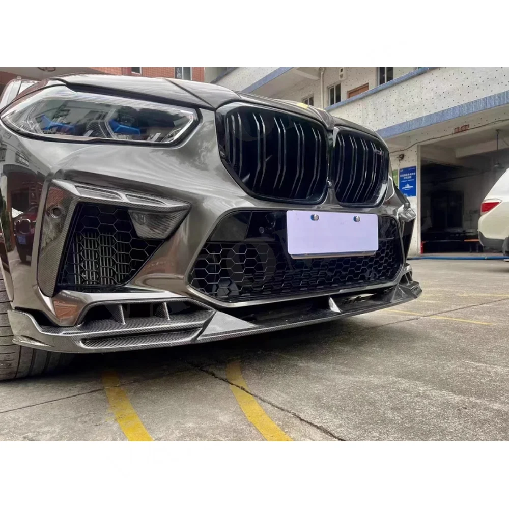 

VACOMUL Carbon Fiber Car Front Bumper Lip Spoiler For BMW F95 X5M 2019 2020 2021 2022 Bumper Guard Car Exterior Accessories
