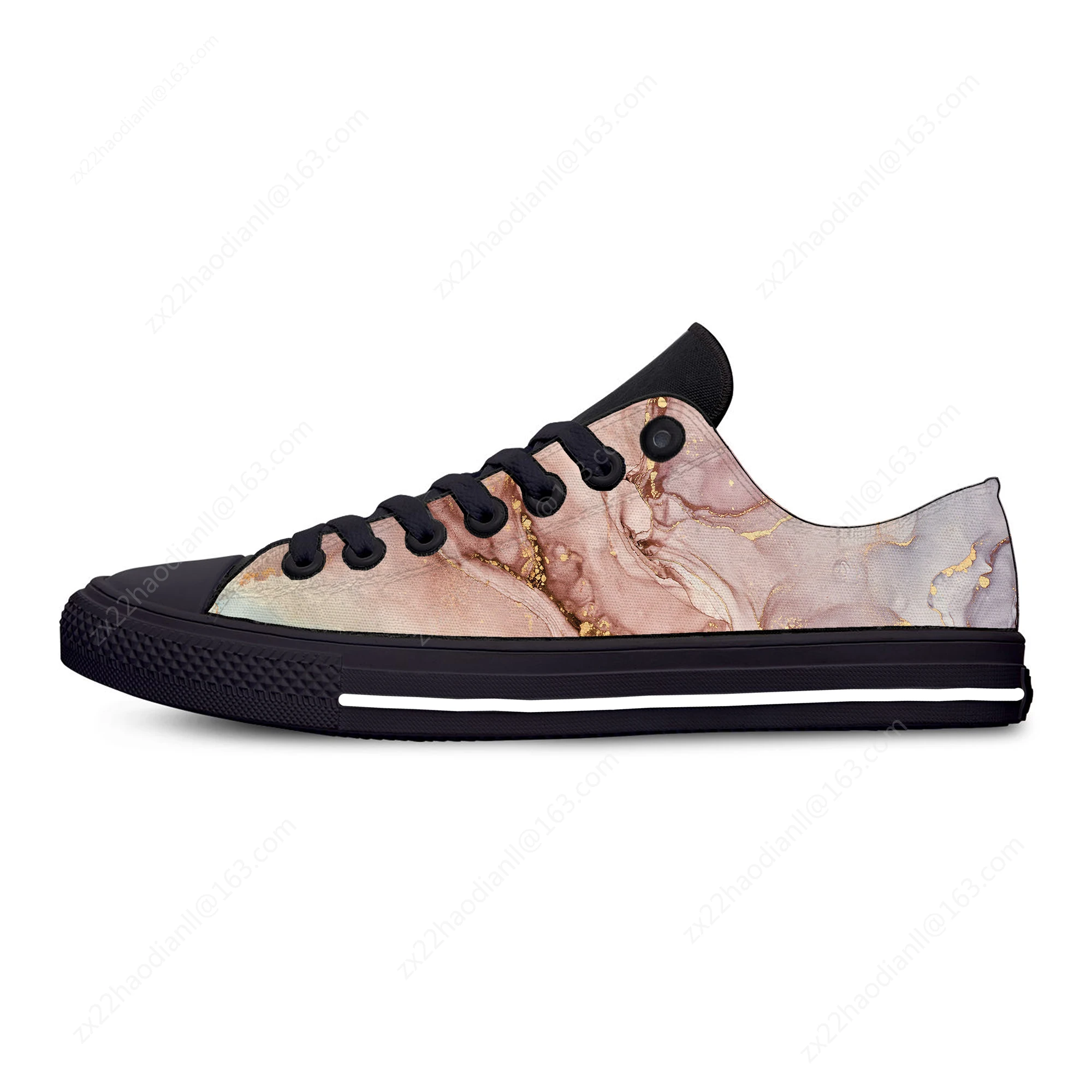 Colorful Marble Low Top Sneakers Mens Womens Teenager Casual Shoes Canvas Running Shoes 3D Printed Breathable Lightweight shoe