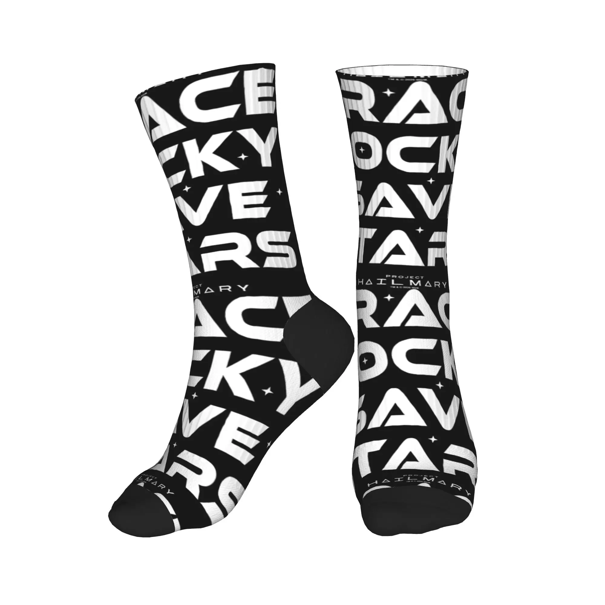 Project Hail Mary Grace Rocky Save Stars Poster Stockings Graphic Trendy Socks Autumn Anti Slip Socks Couple Climbing Soft Socks