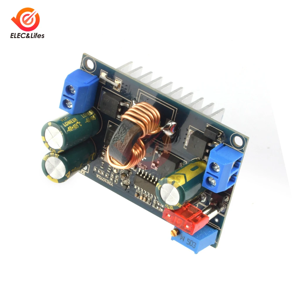 가변 전원 공급 모듈 자동 벅 부스트 LED 드라이버, 최대 5A 스텝 다운 벅 컨버터, 5-32V ~ 1.2-20V, 60W DC-DC