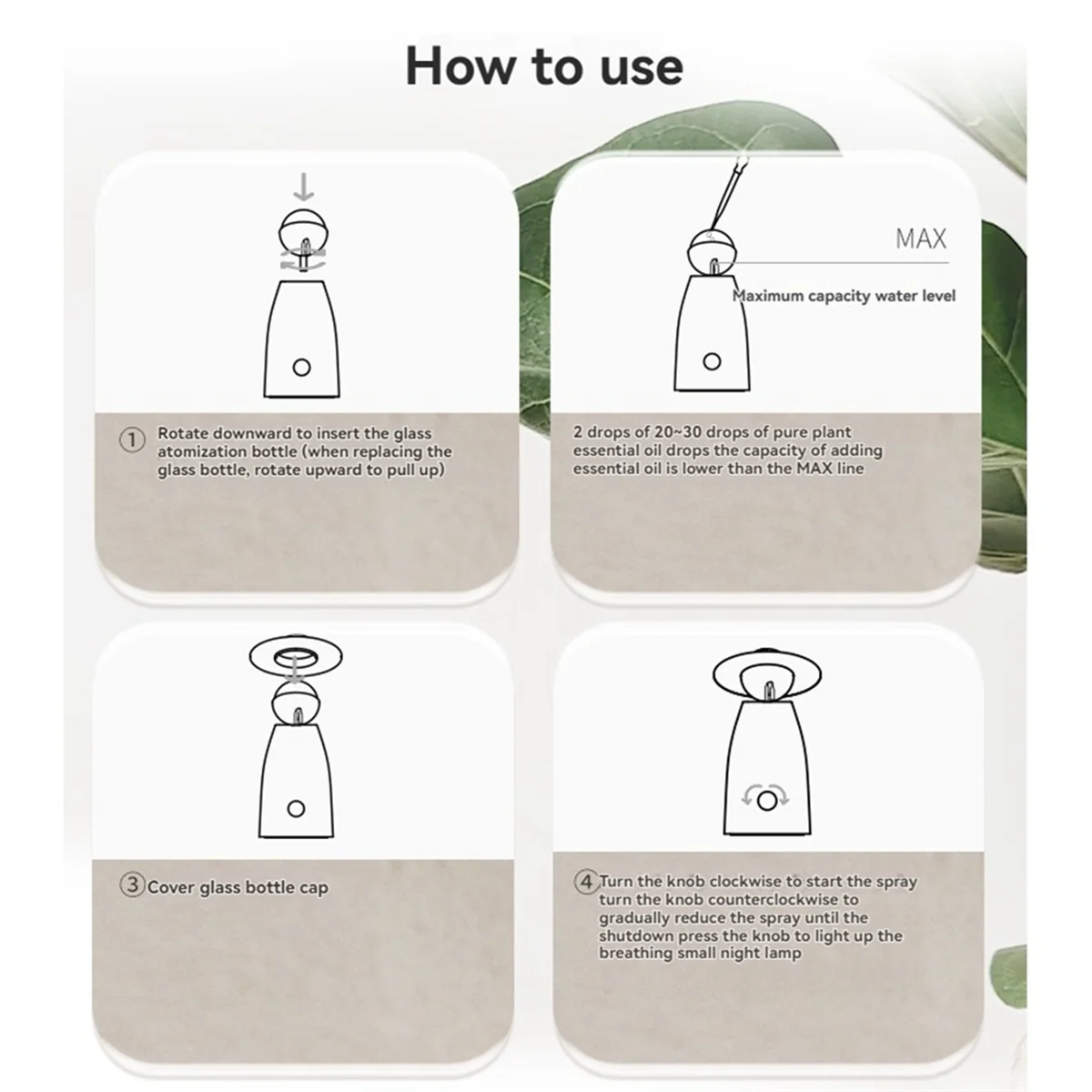 

2025+ художественный увлажнитель со светодиодной подсветкой, бесшумный диффузор эфирного масла, ночник, распылительный увлажнитель воздуха