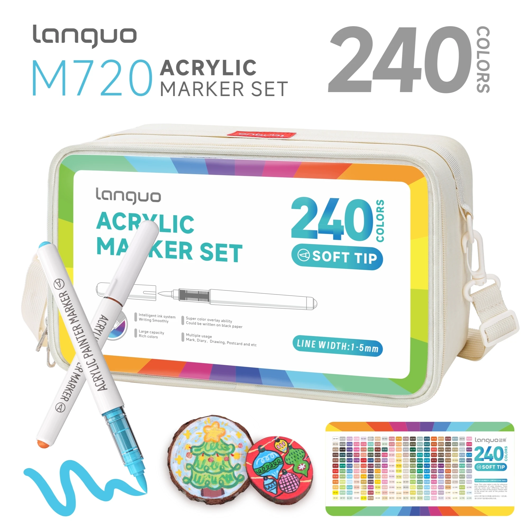 

Акриловые маркеры Languo, маркеры-краски, набор канцелярских принадлежностей с фетровыми ручками, для рисования, творчества, граффити, для записей в блокнотах, дневниках, цветные ручки для рисования, товары для творчества