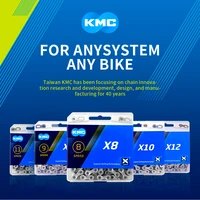 Cadena de bicicleta KMC X8 X9 X10 X11 X12 cadenas de bicicleta MTB 8 9 10 11 12 velocidades bicicleta de carretera bicicleta de montaña actual para piezas de bicicletas Shimano