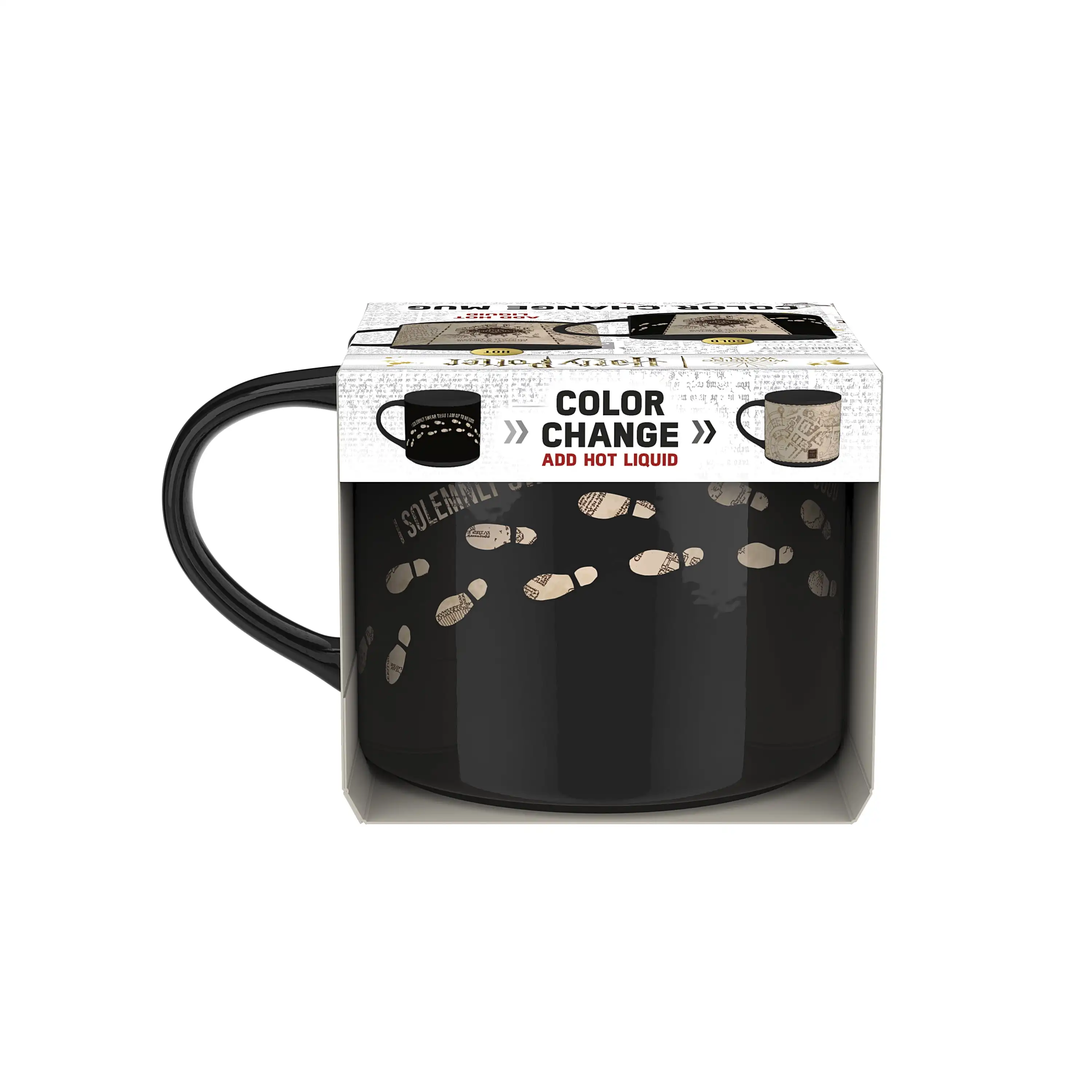 كوب تغيير لون خريطة هاري بوتر مارودرز 15 أونصة، تصميم مفعل بالحرارة للتأثير السحري، آمن للاستخدام في غسالة الأطباق