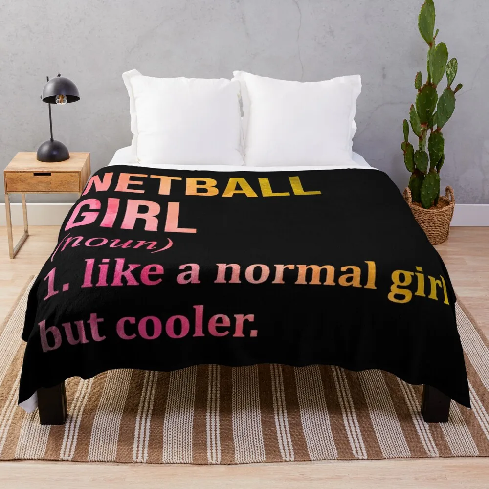 

Netball Girl Definition in Watercolor Throw Blanket Furry Picnic Cute Blankets