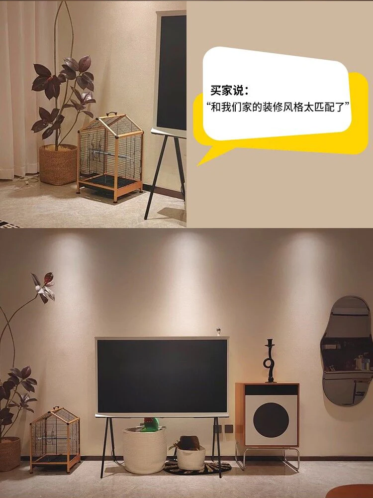 

Bird cage parrot cage free installation luxury ecological villa home tiger skin peony Xuanfeng small sun horizontal silk bird ca
