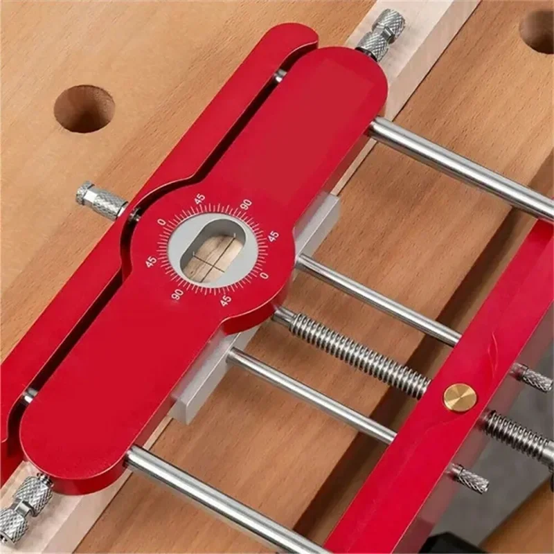 Woodworking 2 in 1 Punch Locator Gadget Precision Mortising Jig and Loose Tenon Joinery Jig Wood Engraving Machine Punching Tool