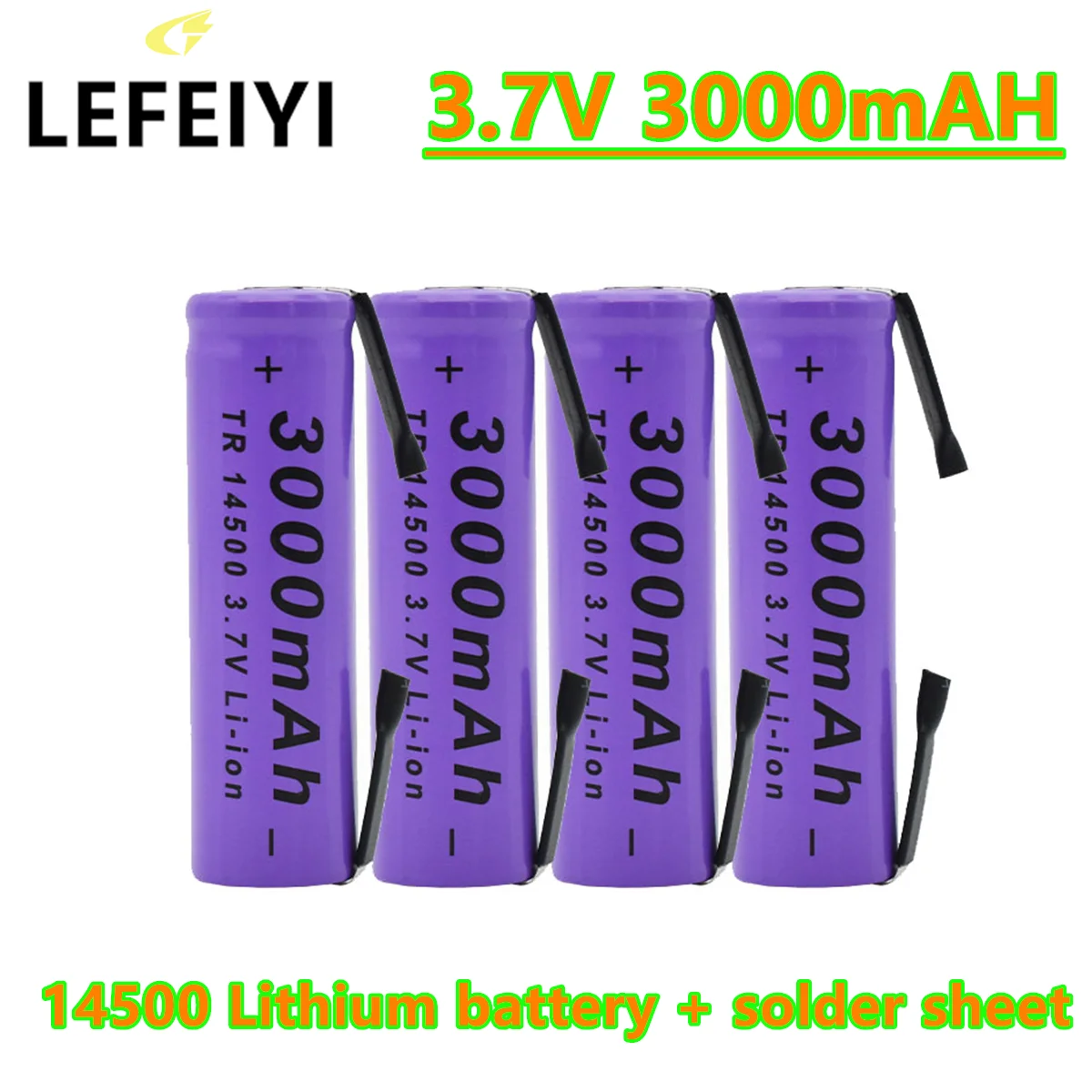 

ICR 14500 Lithium Battery 3.7V 3000mAh Rechargeable Batteries Welding Nickel Sheet batteries For LED Flashlight Torch