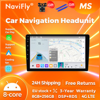 NaviFly 9inch/10inch Universal Android 14 8GB+256GB Car Radio 2Din Autoradio Car Radio Wireless CarPlay Android Auto stereo GPS 4G WiFi Bluetooth SWC Rearview Camera Monitor