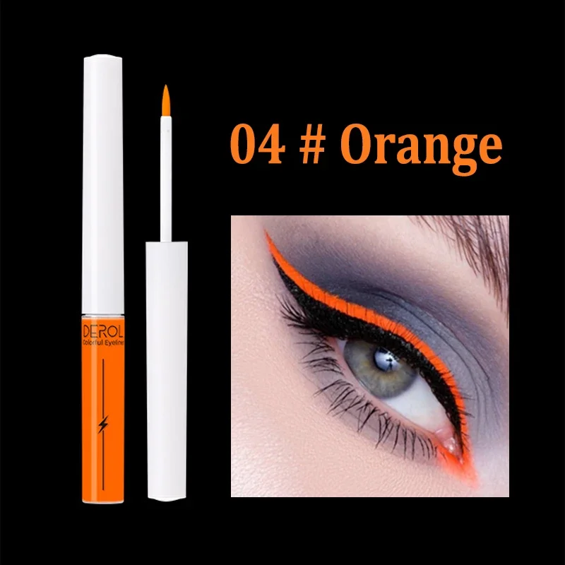 UV Light Neon Eyeliner Pen Eyes Makeup Waterproof Liquid Color Eye Liner Pencil Makeup Pigment Green Yellow Purple Pen Cosmetics