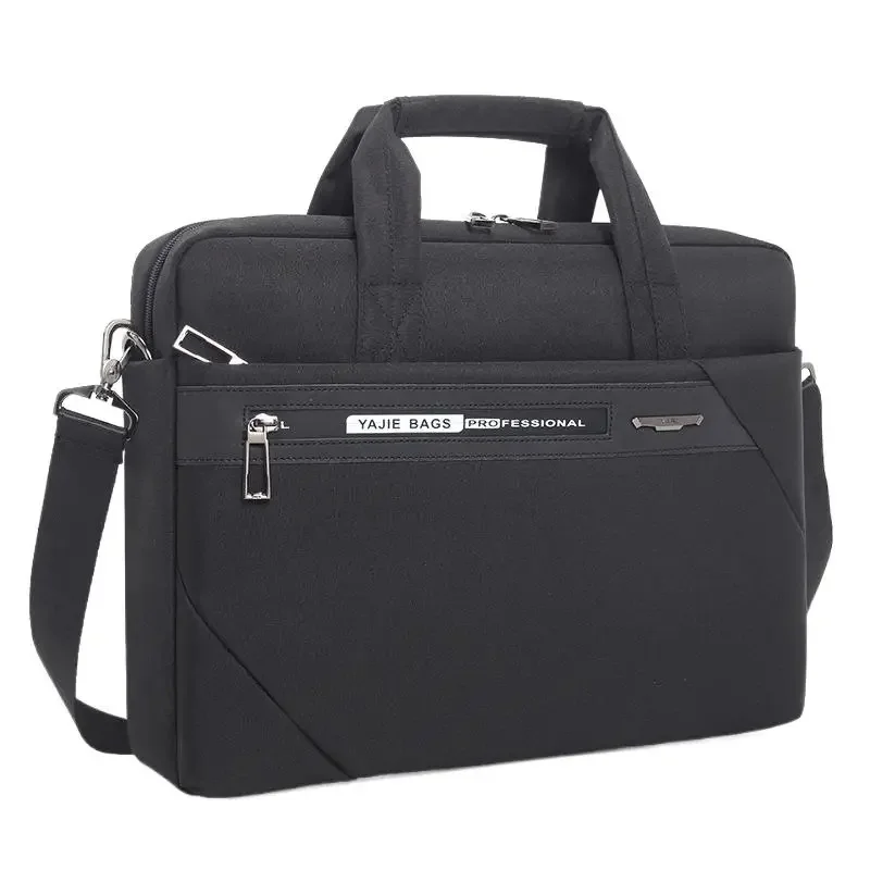 Maletín de negocios informal para hombre, bolso Oxford de gran capacidad, bandolera de hombro, impermeable, para ordenador portátil de 15,6 pulgadas