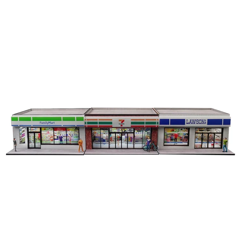 Moreart 1:64 Convenience Store Model Set, Limited Edition Collector ,Simulation Scene Model Props Decoration