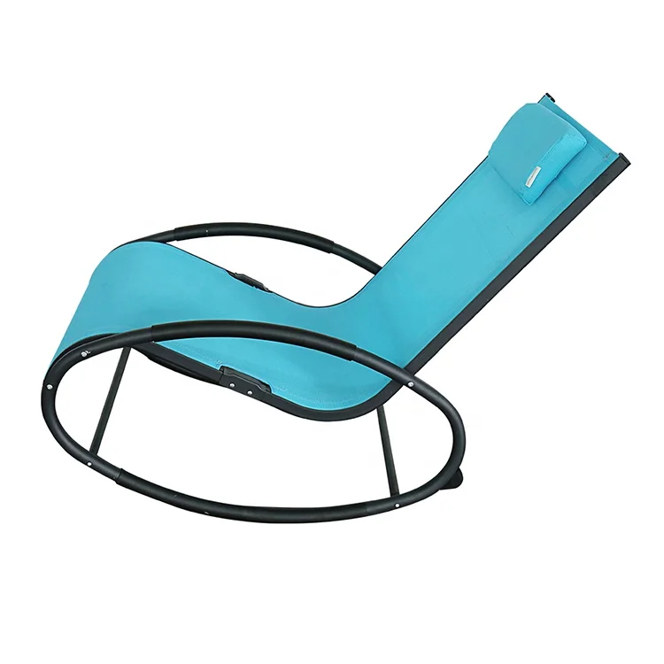 European-style heated swinging sun lounger on the beach