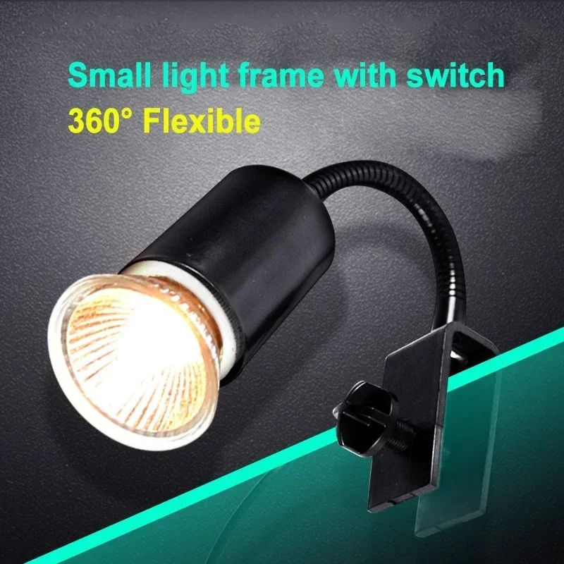 E27 360℃ Reptile Lamp Clip with Switch UVA+UVB Reptiles Heating Lamp Stand for Pet Turtle Snakes Lizards Lighting Supplies