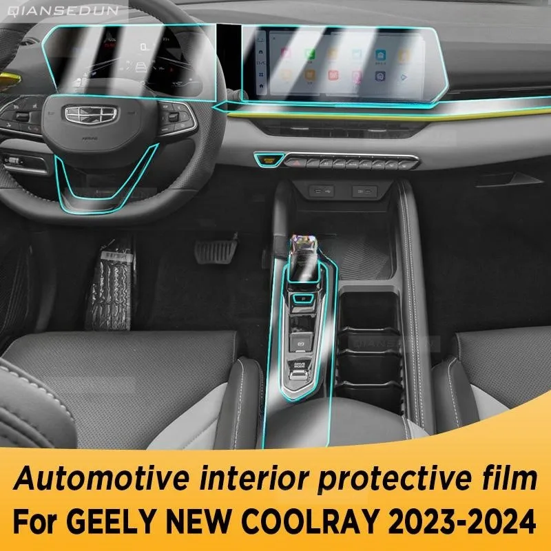 

For GEELY NEW COOLRAY 2023 2024 Gearbox Panel Navigation Automotive Interior Protective Film Anti-Scratch Accessories Sticker