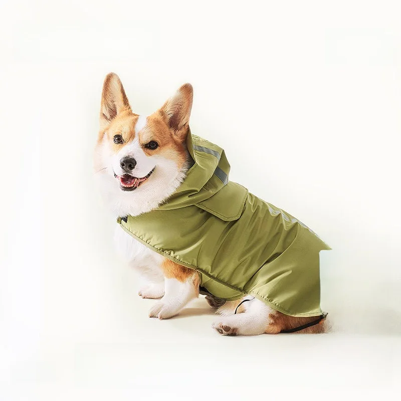 ペットスター防水反射犬用レインコート-ビション・ヨークシャーテリア用-夏用レインウェア-カジュアルスタイルペット服-犬用レインジャケット