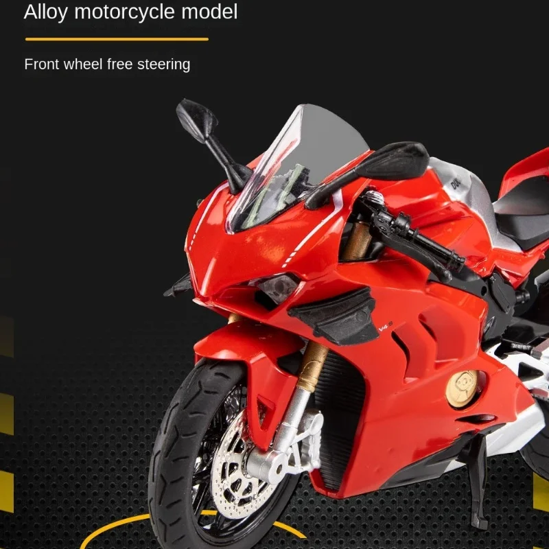 시뮬레이션 합금 오토바이 모델 장난감 자동차, 소리와 빛이 있는 오토바이 경주 모델, 생일 선물에 적합