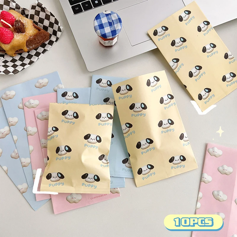 Sacchetto di carta regalo di Design simpatico cartone animato da 10 pezzi sacchetto di carta per ragazza di colore Kawaii sacchetto per Snack sacchetto per la conservazione dei detriti sacchetto di carta per cartoni animati