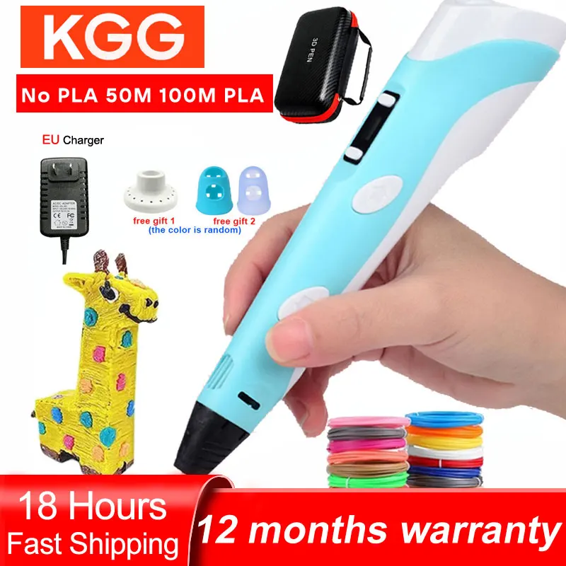 3D Printing Pen  Drawing Pen With LCD Screen Compatible PLA Filament Toys Safe Paiting for Children DIY Christmas Birthday Gift