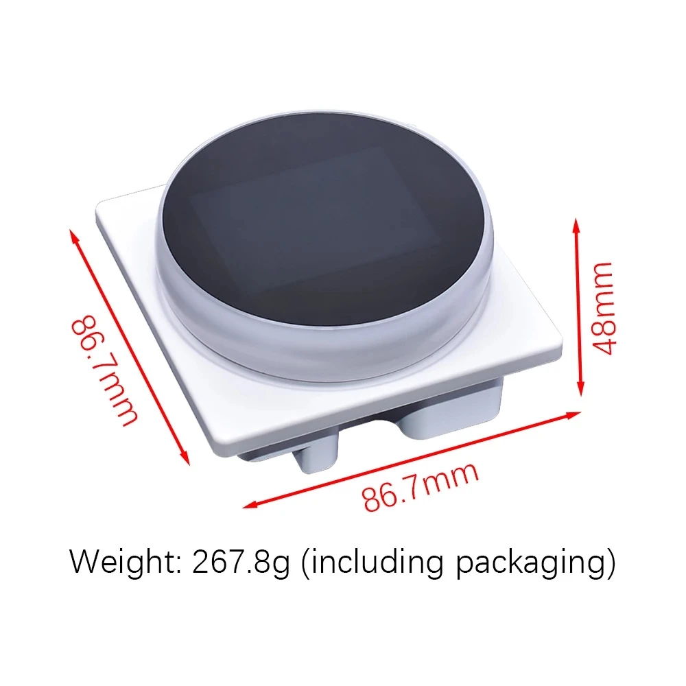 2.4 inch rotary screen esp32 lcd displays wall switch touch screen WT-0-S2-240NW based on esp32 chip module for smart home