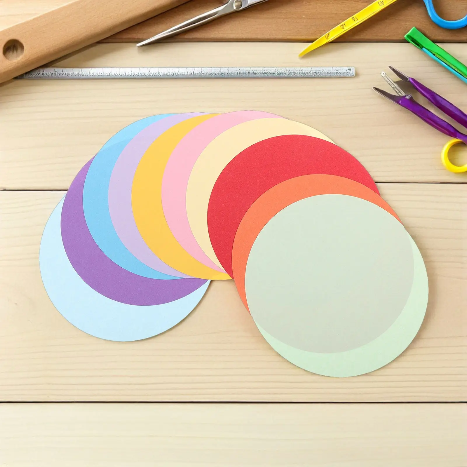 200Pcs Double Sided Origami Paper For Art Room Supplies Paper For Kids Round Handmade Colored Sheets Inch Bulk