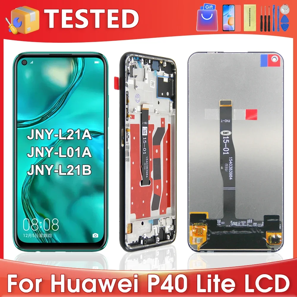 6.4\'\'For HUAWEI P40 Lite For  Nova 7i Nova 5i Nova 6 SE JNY-LX1 LCD Display Touch Screen Digitizer Assembly Replacement