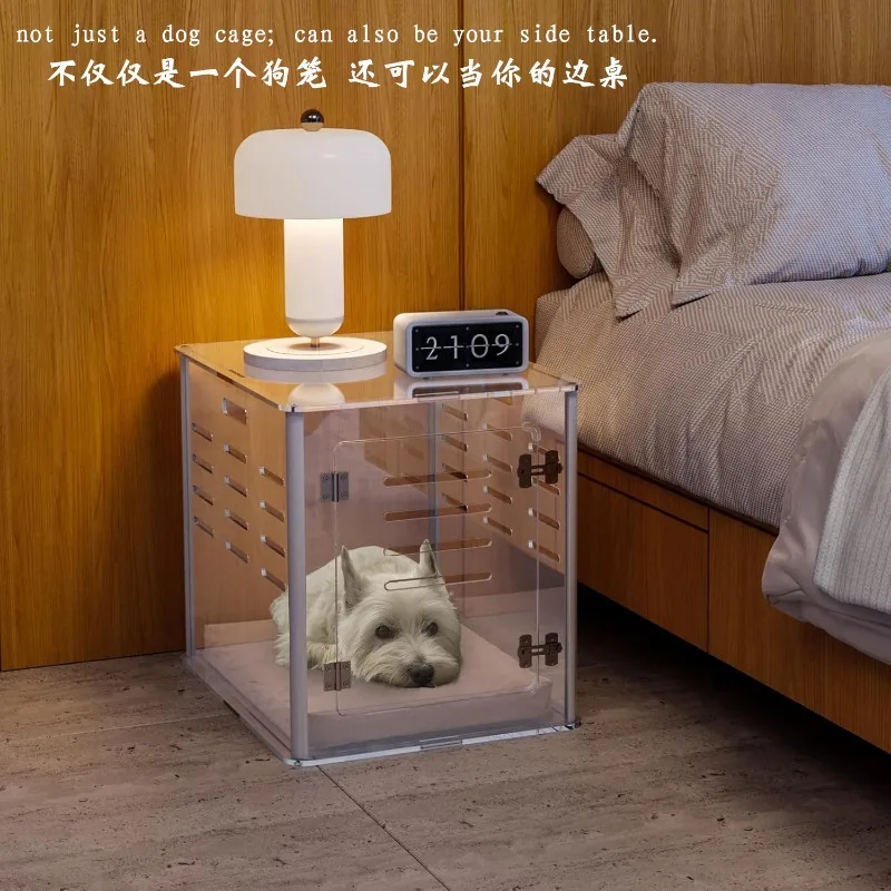 Transparent dog pet, plexiglass kennel