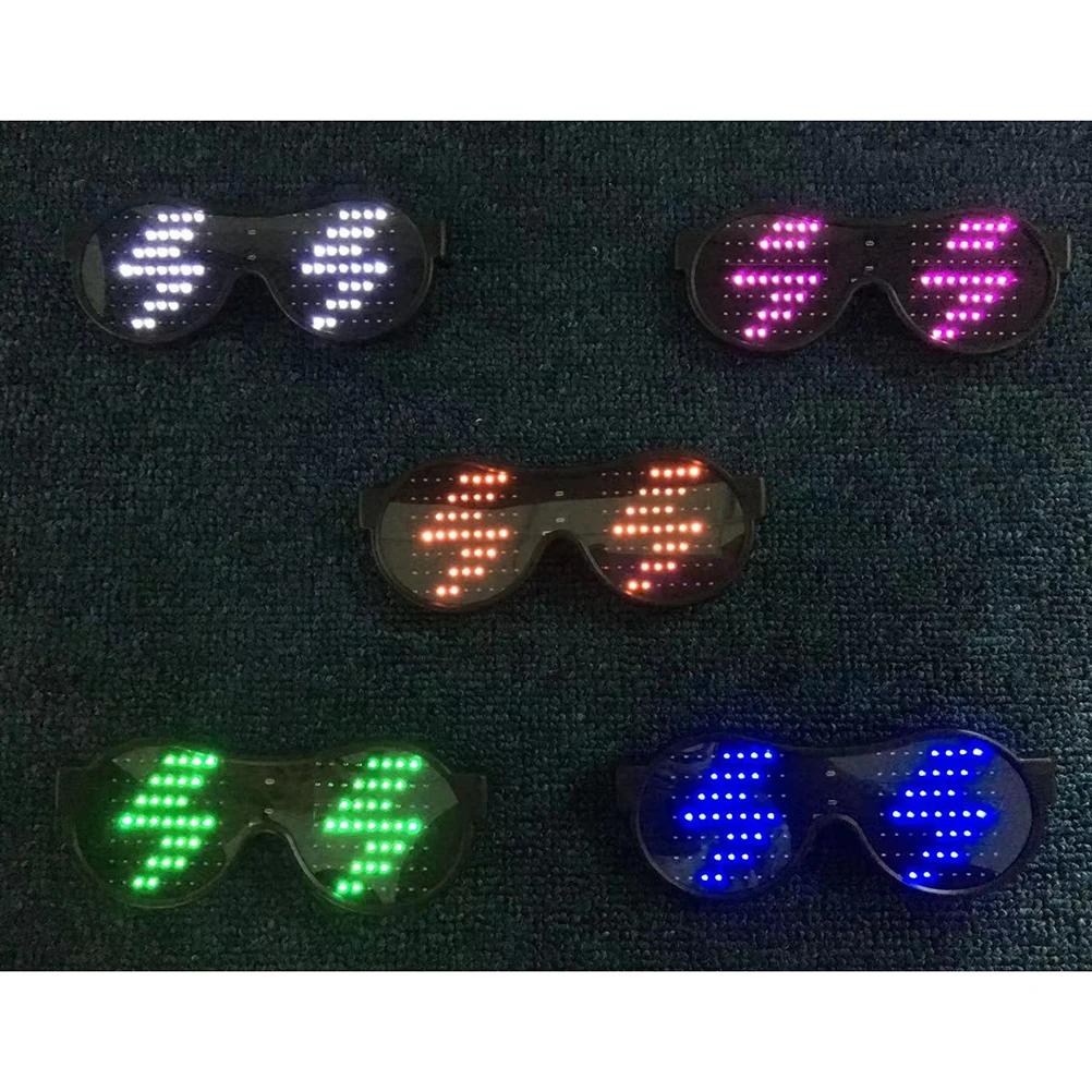 

2pcs LED Glasses Glow Funny Eyewear Photo Props Novelty Costume Accessories Party Supplies Cosplay Carnival Lightweight