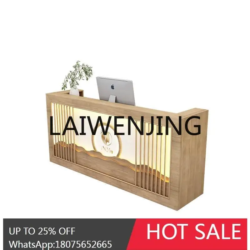 RWJ Cashier Wine Cabinet Integrated New Chinese Reception Desk Counter