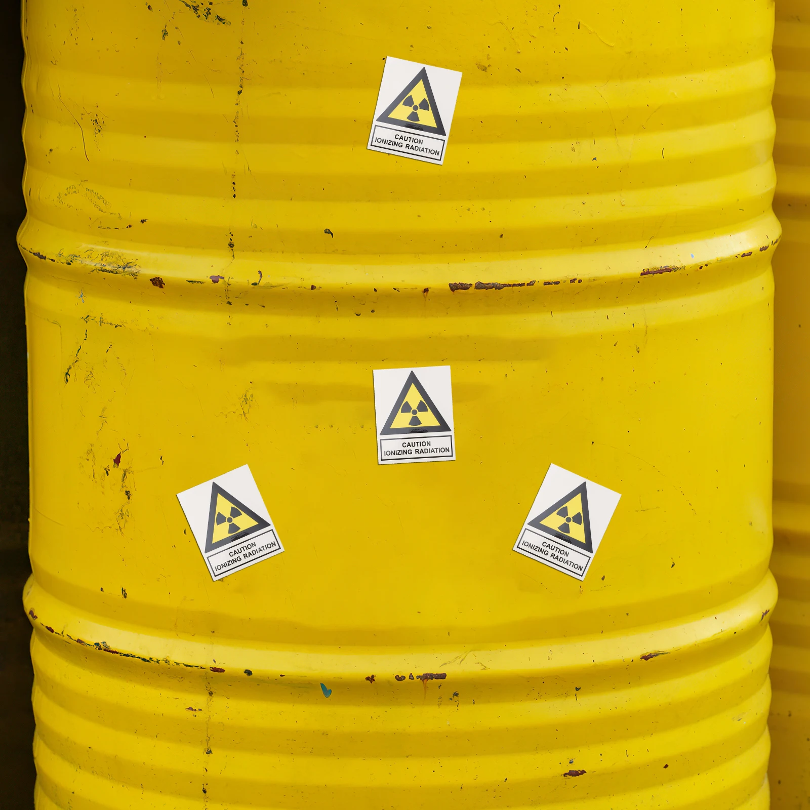 

4 Pcs Radiation Warning Stickers Reflective Danger Sign Caution Signs Pp Safety Symbol