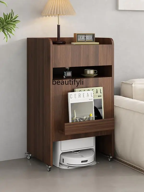 

Sweeping robot Shelf with wheels Sofa side cabinet Movable storage cabinet