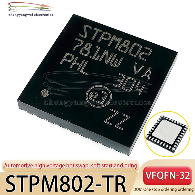 2PCS STPM802-TR VFQFN-32 STPM802 Surge Protector/Surge Arrester Automotive High Voltage Hot Plug, Soft Start, and O-ring Chip