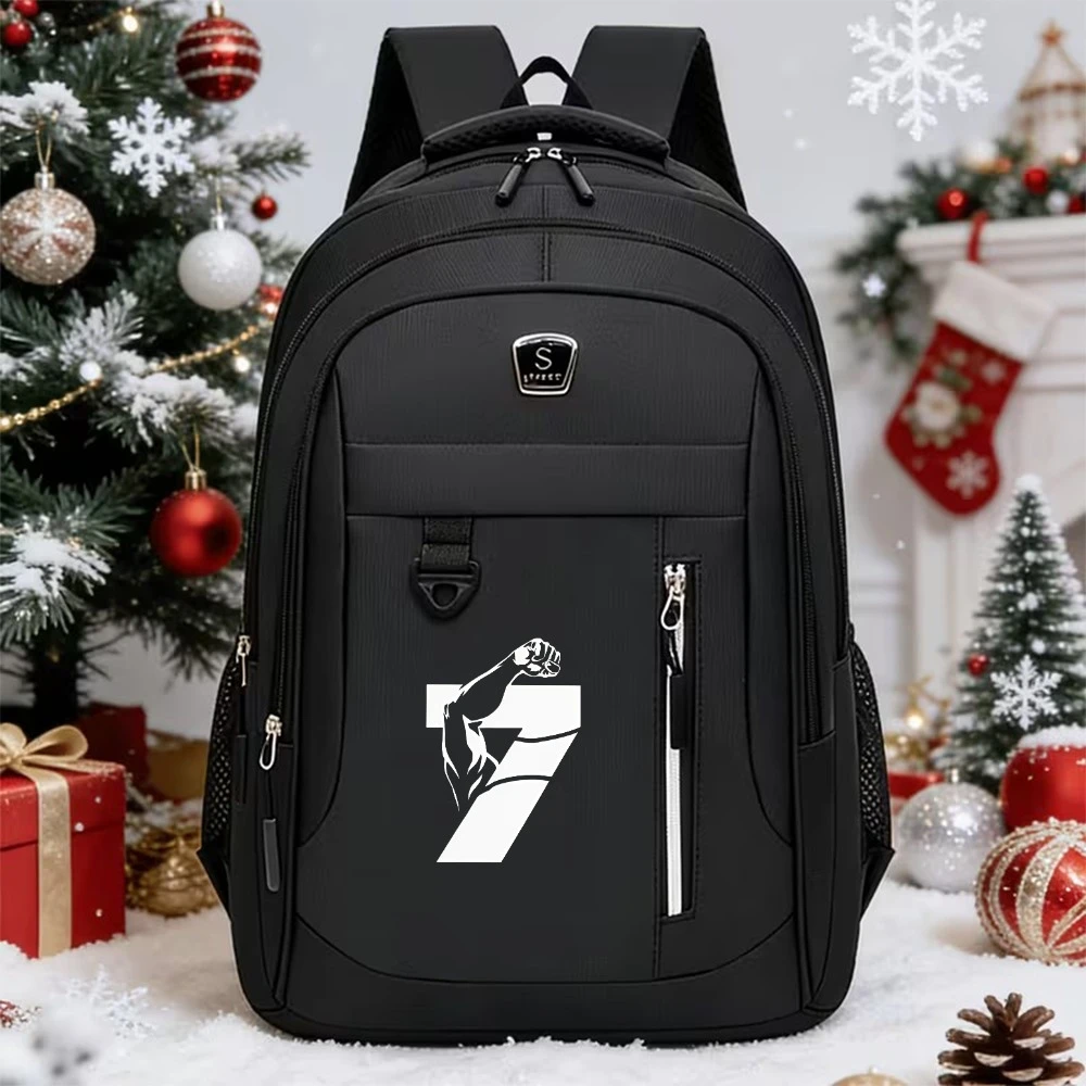 

Practical commuter backpack with multiple pockets and dividers for organizing electronics and important documents.