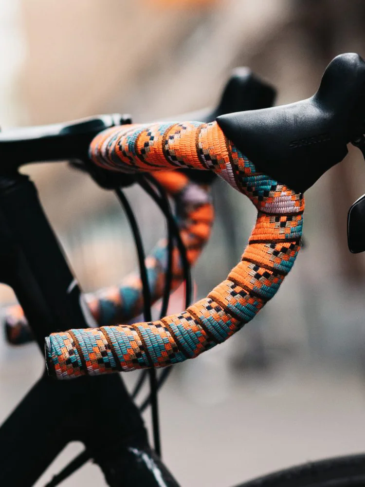 AliExpress NONE Braided Road Bike Bar Tape Ethnic-Style Anti-Slip Shock-Absorbing Handlebar Tape Comfort Grip Wrap Cycling Handle Drop Straps