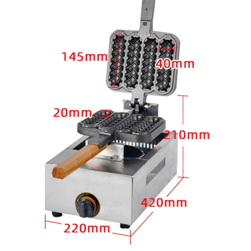 PB-114.R الغاز التجاري 4 قطعة كرسبي السجق هوت دوج الهراء صانع هوت دوج آلة أربعة العصي الغاز كرسبي