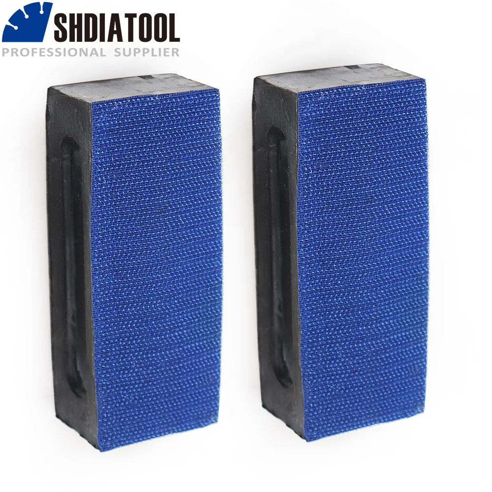SHDIATOOL 2Pcs สแควร์ขัด Backer ยางคอนกรีตกระเบื้องเซรามิคหินไม้โลหะเครื่องมือมือ Backer