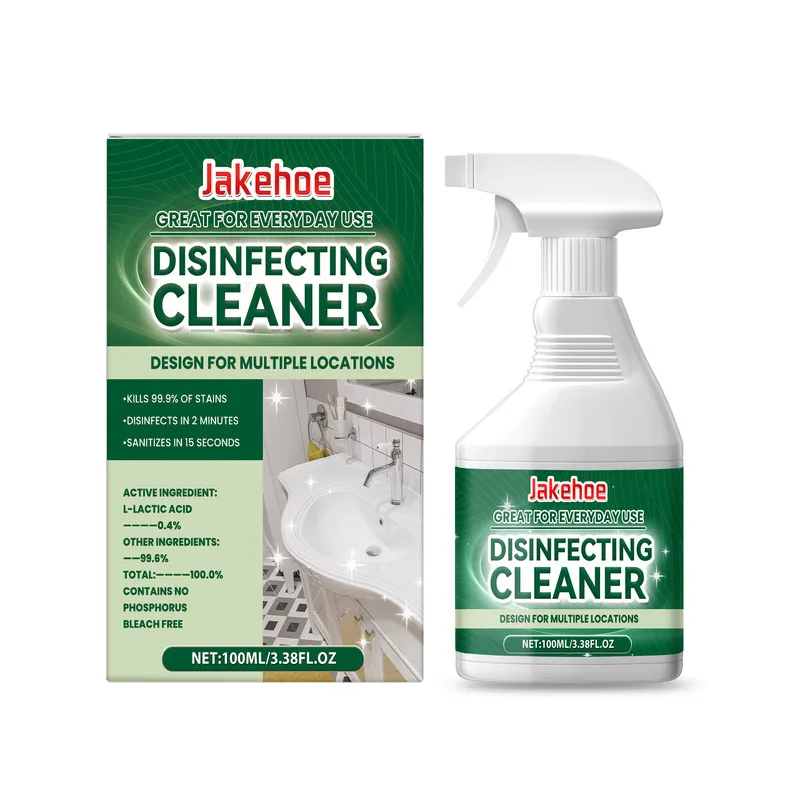 

Jakehoe Multi-Purpose Cleaner Bathroom Kitchen Living Room Oil Stain Scale Glossy Clean No-Wash Cleaning Liquid