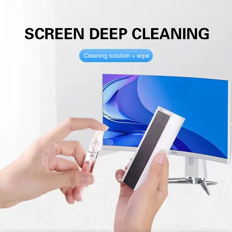 7-In-1 Multi-Functional Computer Keyboard Cleaning Brush Set Bluetooth Earphone Cleaning Dust Cleaning Supplies Key Remover