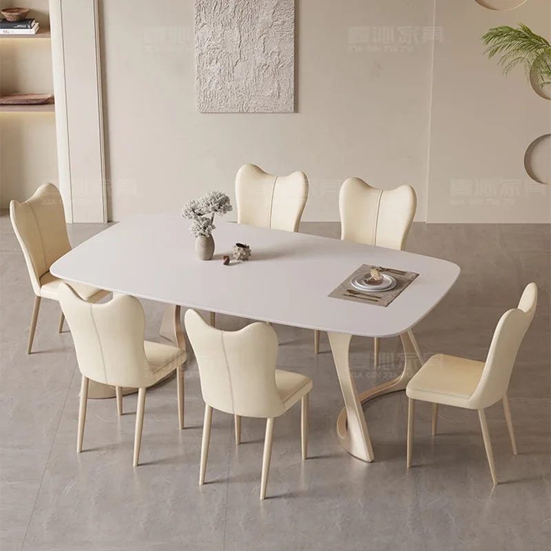 

Luxury Dining Table Restaurant Tables Marble Dinning Sets Ceramic Oval Extendable Mesa Plegable Chairs Kitchen Room Cafe