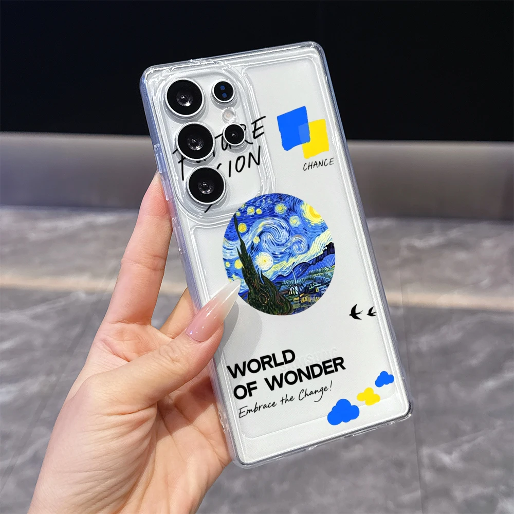 Future Vision Starry Night Wonder Case for Samsung Galaxy S26 S25 S24 S23 S22 S21 S20 FE Plus Soft TPU Slim Fit Shockproof Cover
