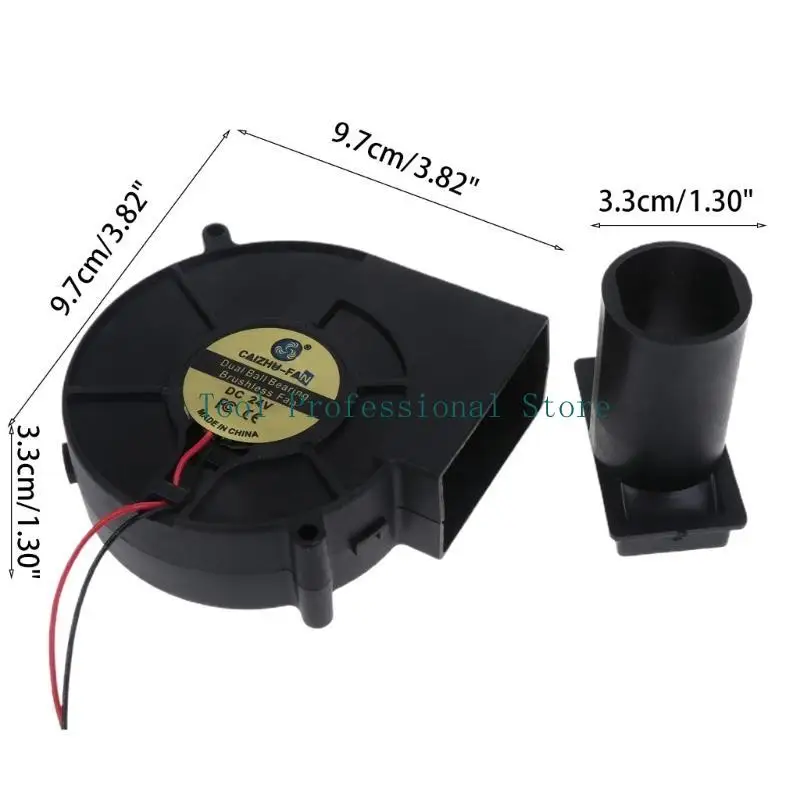 57QF 2 دبوس منفاخ كهربائي 5 فولت-24 فولت شواء مروحة الفحم مدخنة كاتب 3800R مروحة الشواء