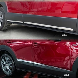 For Mazda Cx-30 Cx30 2020 2021 ABS carbonfiber Door Body Side Skirt Accent Moulding Sticker Trim Exterior Accessories