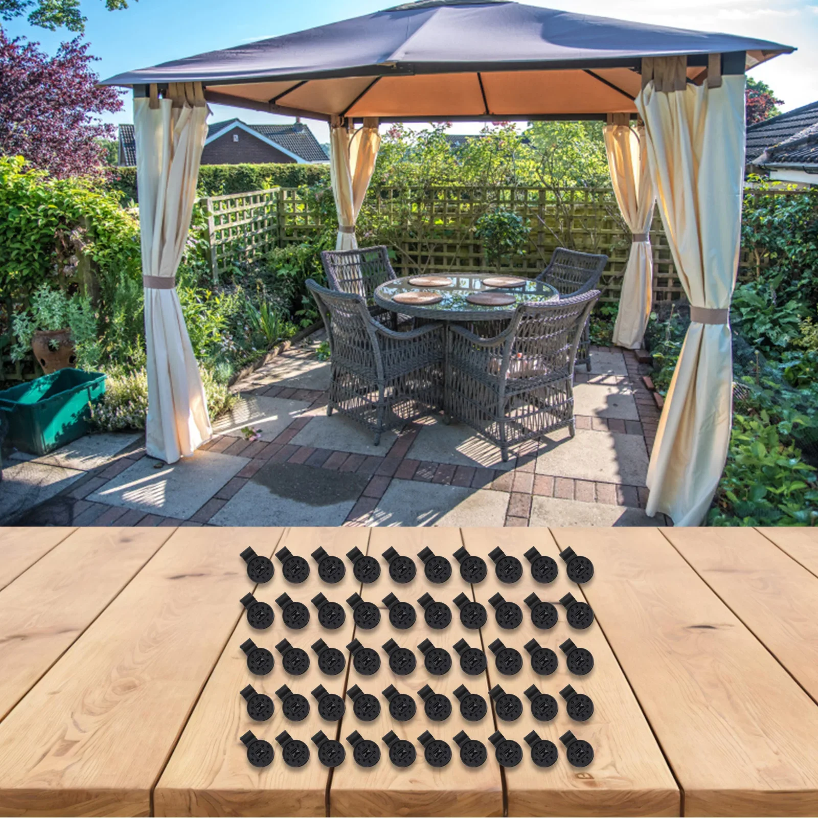 

Фиксирующий зажим. Запирающая ручка. Пластиковые зажимы. Маленькое отверстие. Прочное использование. Количество. Ткань для тента. Достатное количество.