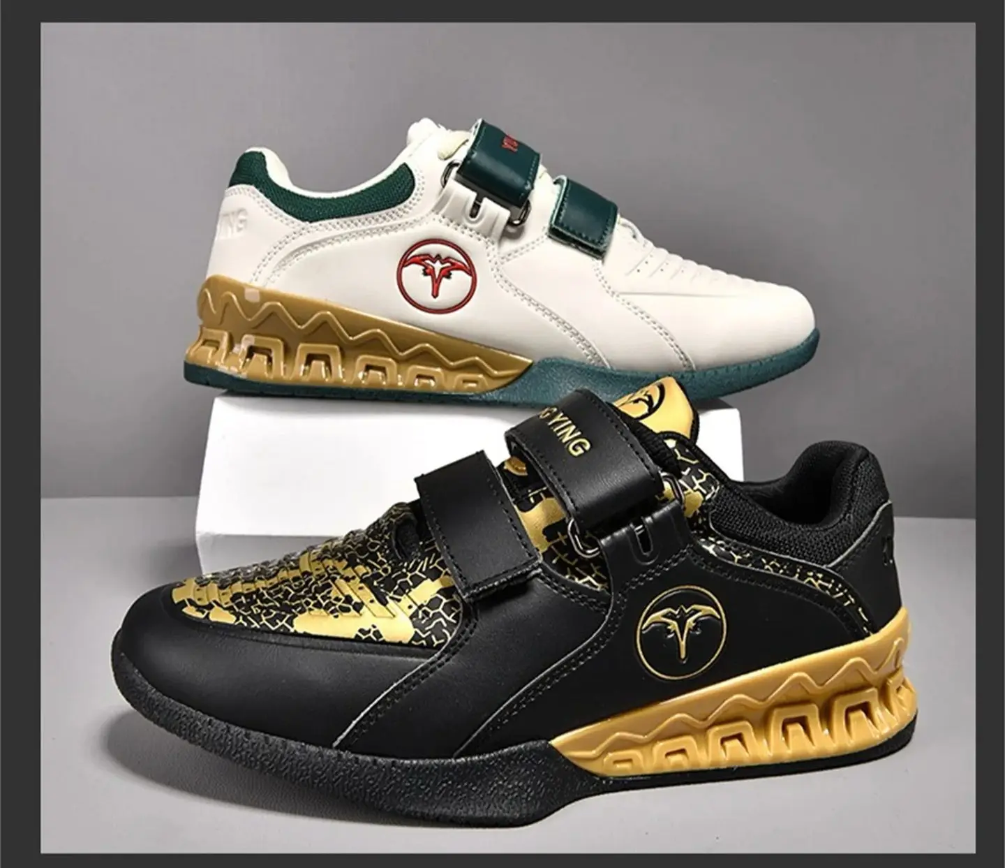 Professional Men's Powerlifting Shoes For Squat/Deadlift/Weightlifting: Gym Strength Training - Max Stability, Safety Grip